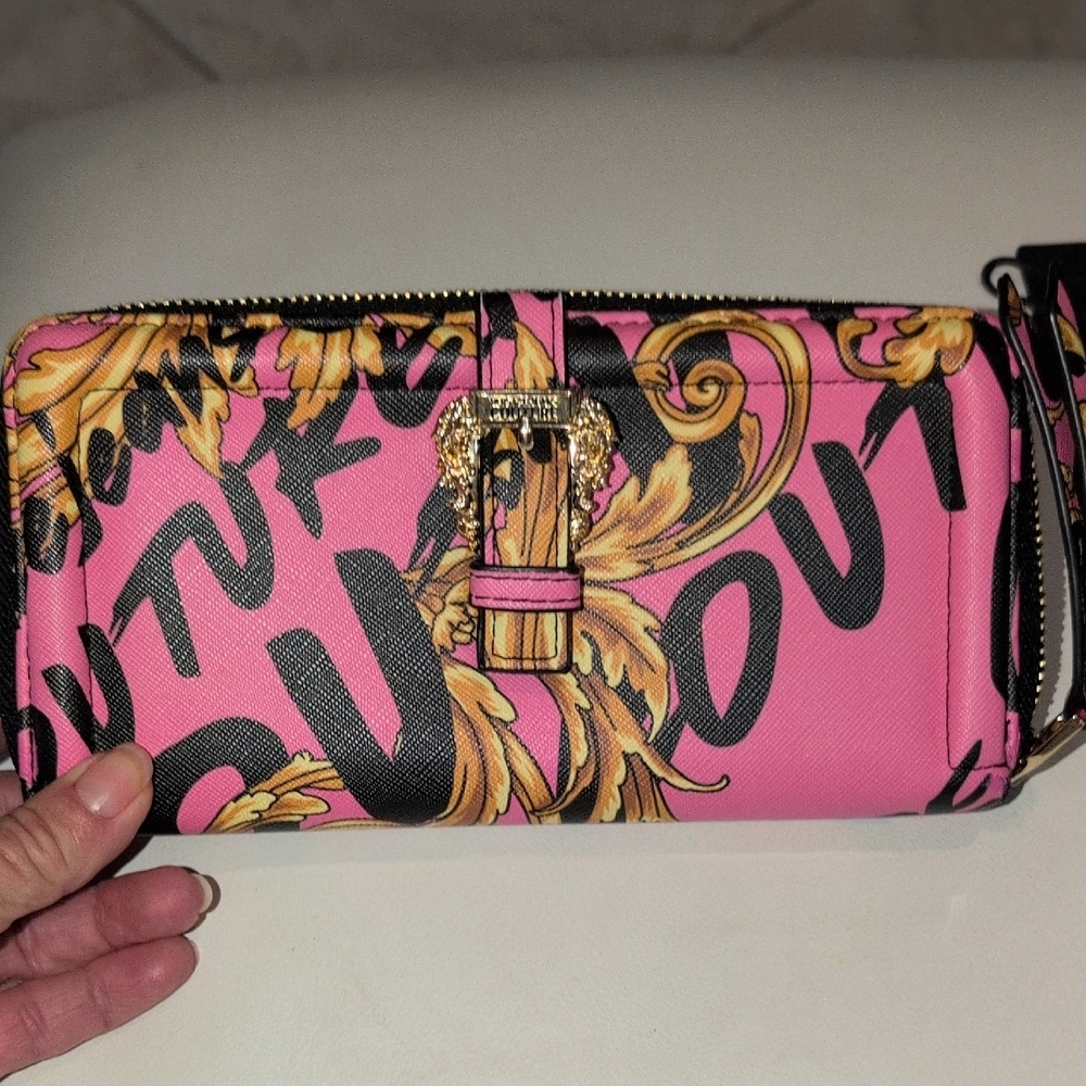 Versace Jeans Couture Pink Graphic Wallet